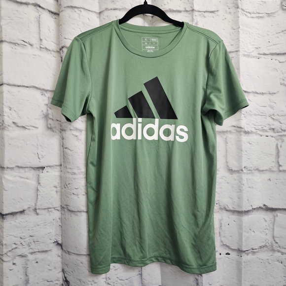 Adidas Green T-Shirt with Logo - Picture 1 of 6